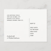 Trouwkaart 'Eeuwige Liefde' met Witte Bloem Uitnodiging Briefkaart (Achterkant)