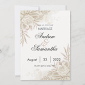 trouwkaart elegant met afbeelding kaart (Achterkant)