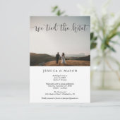 Trouwkaart Elopement Aankondiging (Staand voorkant)