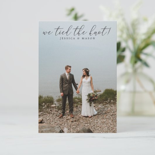 Trouwkaart Elopement Aankondiging (Staand voorkant)