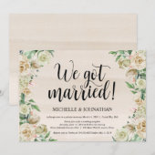 Trouwkaart Elopement Ontvangstkaart Kaart (Voorkant / Achterkant)