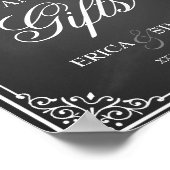 Trouwkaart- en cadeautafel poster (Hoek)