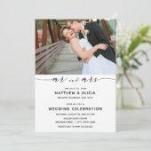 Trouwkaart en receptie kaart (Staand voorkant)