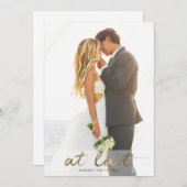 Trouwkaart en uitnodiging voor de receptie (Voorkant / Achterkant)