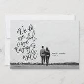 Trouwkaart en uitnodigingskaart voor weglopers kaart (Voorkant)