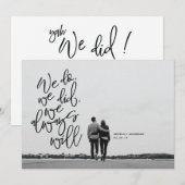 Trouwkaart en uitnodigingskaart voor weglopers kaart (Voorkant / Achterkant)