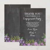 Trouwkaart Engagement Huwelijk Krijt Bloem Kaart (Voorkant / Achterkant)