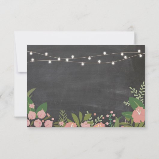 Trouwkaart Engagement Huwelijk Krijt Bloemrijke Fo Kaart (Achterkant)