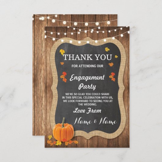 Trouwkaart Engagement Trouwpompoen Krijt Kaart (Voorkant / Achterkant)