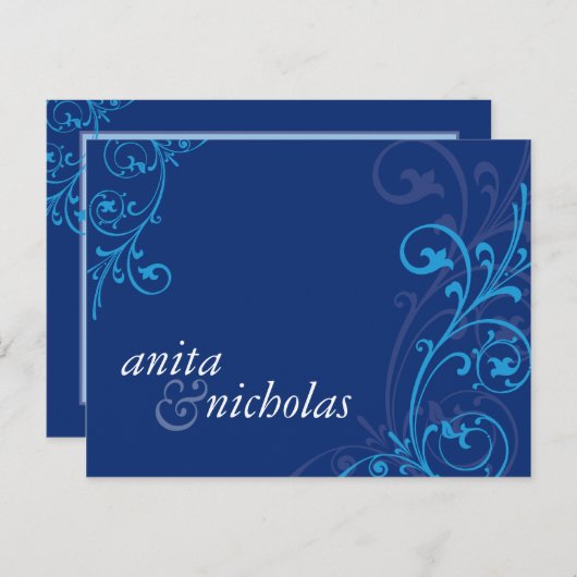 TROUWKAART :: fabulous 5 Uitnodiging Briefkaart (Voorkant / Achterkant)