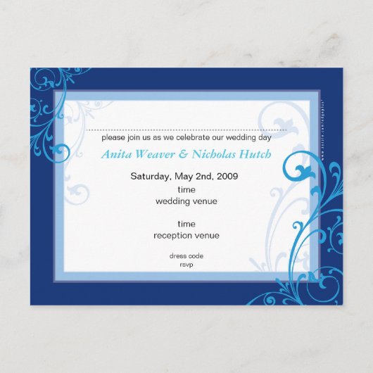 TROUWKAART :: fabulous 5 Uitnodiging Briefkaart (Achterkant)