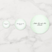 Trouwkaart Fietsthema Mint Confetti (Achterkanten)