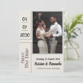 Trouwkaart Frans Français Huwelijk Save The Date (Staand voorkant)