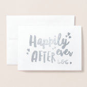 Trouwkaart gefeliciteerd met jullie huwelijk voor  folie kaarten (Voorkant met envelop)