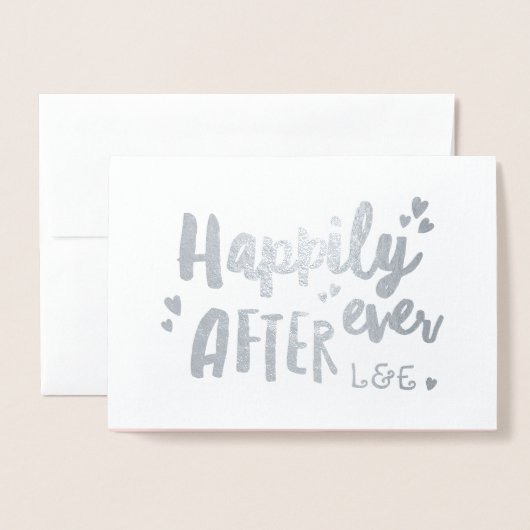 Trouwkaart gefeliciteerd met jullie huwelijk voor  folie kaarten (Voorkant met envelop)