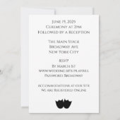 Trouwkaart geïnspireerd op Playbill Kaart (Achterkant)