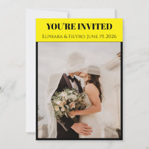 Trouwkaart geïnspireerd op Playbill Kaart