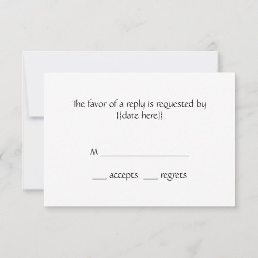 Trouwkaart gelukkige pasgetrouwden, RSVP-reactie Kaart (Achterkant)