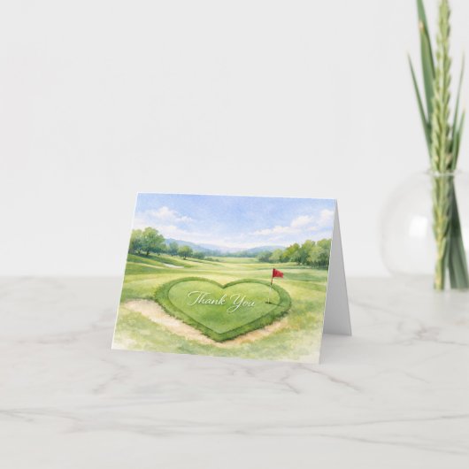 Trouwkaart Golf Bedankt (Voorkant)