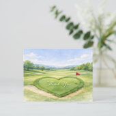 Trouwkaart Golf Bedankt Briefkaart (Staand voorkant)