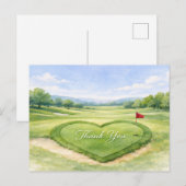 Trouwkaart Golf Bedankt Briefkaart (Voorkant / Achterkant)