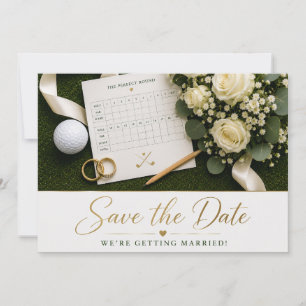 Trouwkaart Golf Save the Date Uitnodiging