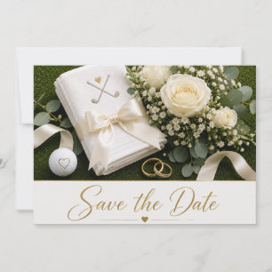 Trouwkaart Golf Save the Date Uitnodiging
