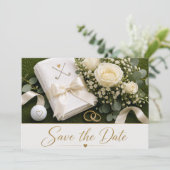 Trouwkaart Golf Save the Date Uitnodiging (Staand voorkant)
