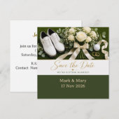 Trouwkaart Golf Save the Date Uitnodiging (Voorkant / Achterkant)