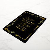 Trouwkaart Goud Folie Ontwerp Sjabloon (Gedraaid)