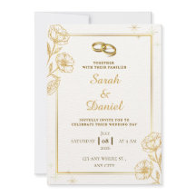 Trouwkaart 'Gouden Elegantie'