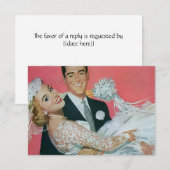 Trouwkaart Happelijk Huwelijk, RSVP-reactie Kaart (Voorkant / Achterkant)