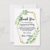 Trouwkaart Huwelijk Bedankt Gouden Bladeren (Voorkant)