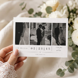 Trouwkaart Huwelijk Bewaar De Datum Foto Kaart. Save The Date