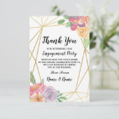 Trouwkaart Huwelijk Goud Bloem Kaart (Staand voorkant)