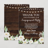 Trouwkaart Huwelijk Houten Wit Bloemen Kaart (Voorkant / Achterkant)