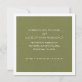 Trouwkaart Huwelijksaankondiging met Vintage Kunst Kaart (Achterkant)