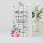 Trouwkaart Huwelijksbevestiging Hout Rood Bloemmot Kaart (Staand voorkant)