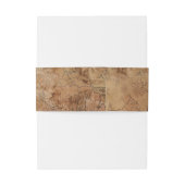 Trouwkaart Huwelijksreis Oude Wereldkaart Met Mono Uitnodigingen Wikkel (Achterkant Voorbeeld)