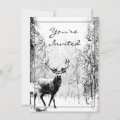 Trouwkaart Huwelijksuitnodiging Hertenfeest Kaart (Voorkant)