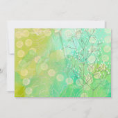 Trouwkaart in designer groen kaart (Achterkant)