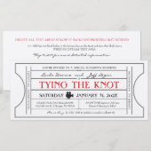 Trouwkaart in vintage filmthema kaart (Voorkant / Achterkant)