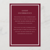 Trouwkaart Inlay met Borstelig Effect Informatiekaartje (Voorkant)