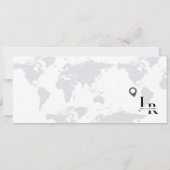 Trouwkaart instapkaart Navy blauw Kaart (Achterkant)