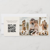 Trouwkaart Instapkaart Vliegtuig QR Code (Achterkant)