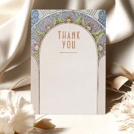 Trouwkaart Insteek Bedankt Vintage Art Nouveau Uit Kaart