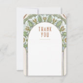 Trouwkaart Insteekkaart Bedankt Vintage Art Nouvea Kaart (Voorkant)