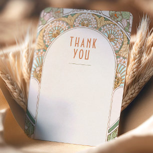 Trouwkaart Insteekkaart Bedankt Vintage Art Nouvea Kaart