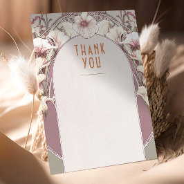 Trouwkaart Insteekkaart Bedankt Vintage Art Nouvea Kaart