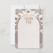 Trouwkaart Insteekkaart Bedankt Vintage Art Nouvea Kaart (Voorkant)